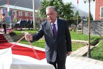 President Emomali Rahmon participated in the inauguration of the Flag Square in Shugnon district