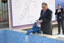 Emomali Rahmon Commissions Drinking Water Pipeline for Sangiston Village in Aini District