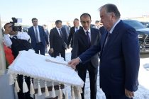 Emomali Rahmon Commissions Slate Workshop and Several Industrial Facilities in Panjakent