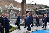 Head of State Emomali Rahmon Inaugurates Alley and Monument Dedicated to People’s Poet of Tajikistan, Gulnazar Keldi, in Aini District