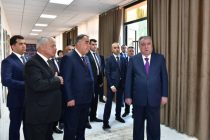 Head of State Emomali Rahmon Remotely Opens Five Kindergartens, School, Sports Hall, and Administrative Building in Devashtich District