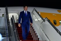 President of Mongolia Ukhnaagiin Khurelsukh Arrives in Tajikistan on a State Visit