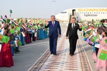 President Emomali Rahmon arrives in Turkmenistan for working visit