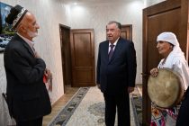 President Emomali Rahmon provides houses for earthquake-affected residents of Rasht district