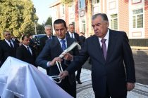 President Emomali Rahmon participates in opening ceremony of the private educational institution “Gymnasium named after Jalol Ikromi”