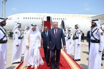 President Emomali Rahmon arrives in Qatar