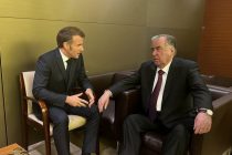 President Emomali Rahmon meets with the President of the French Republic Emmanuel Macron