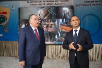 President Emomali Rahmon attended opening of brick production plant in Vahdat