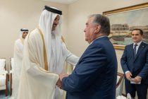 President Emomali Rahmon meets with Emir of the State of Qatar Sheikh Tamim bin Hamad Al Thani