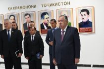 President Emomali Rahmon participates in opening ceremonies for secondary educational institutions,  kindergartens and tourist sports center in Khovaling district