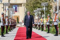 Leader of the Nation Emomali Rahmon attends National Flag-raising ceremony in Temurmalik district