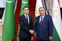 President Emomali Rahmon meets with President of Turkmenistan Serdar Berdimuhamedov