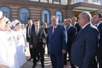 President Emomali Rahmon attended inauguration ceremony of modern educational buildings of Khatlon State Medical University, review the draft master plan of Dangara district