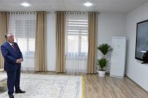 President Emomali Rahmon attended opening ceremony of socio-economic facilities in Vose district