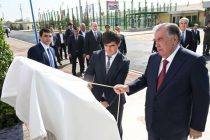 President Emomali Rahmon attended inauguration of Durdona sewing factory and service center in Vose district