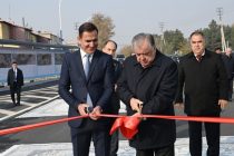President Emomali Rahmon attended opening ceremony of new roads in Sughd Province