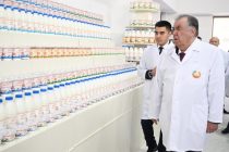 President Emomali Rahmon attended opening of dairy production enterprise of Sakhovat Agro-Industrial Complex in Khujand