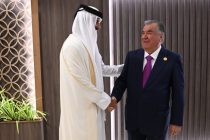 President of Tajikistan meets  with Emir of Qatar Sheikh Tamim bin Hamad Al Thani