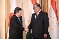 President Emomali Rahmon meets with President of the Japan Association for Trade with Russia and the Newly Independent States Masami Iijima