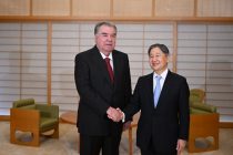 President Emomali Rahmon meets with the Emperor Naruhito of Japan
