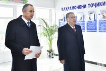 President Emomali Rahmon participated in commissioning of an educational facility and an industrial enterprise in Levakant and Vakhsh
