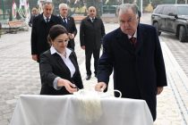 President Emomali Rahmon attended opening of secondary school No. 17 in Bokhtar