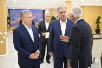 Presidents Emomali Rahmon and Shavkat Mirziyoyev Visits Mergantex Textile Factory in Bukhara, Uzbekistan