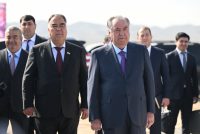 President Emomali Rahmon Visits Intensive and Super-Intensive Orchard, Plants Trees, Inaugurates Water Line, and Inspects Product Exhibition in Isfara City