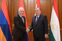 Emomali Rahmon and Vahagn Khachaturyan Discuss Strengthening Tajik–Armenian Ties in Astana