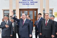 President Emomali Rahmon Inaugurates New Secondary School in Mastchoh District Town of Buston