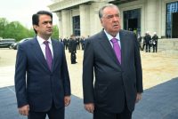 President Emomali Rahmon Inspect Progress of National Theater Construction in Dushanbe