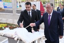 President Emomali Rahmon Opens Commerce Chamber Building, Other Facilities During Visit to Sughd Region
