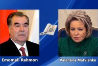 Valentina Matviyenko Congratulates Emomali Rahmon on His Birthday