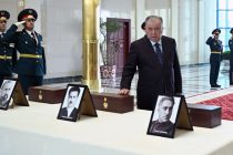 Leader of the Nation Emomali Rahmon Attends Ceremony Marking Return of Soil From National Heroes’ Graves