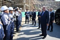President Emomali Rahmon Visits Construction Site of Tajik Metallurgical Combine in Bobojon Ghafurov District