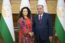 President Emomali Rahmon Meets Green Climate Fund Executive Director Mafalda Duarte