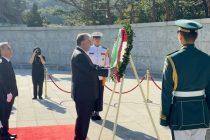 President Emomali Rahmon lays wreath at South Korea’s National Cemetery