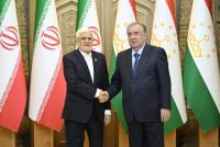 President Emomali Rahmon Meets First Vice President of Iran Mohammad Reza Aref