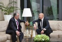 President Emomali Rahmon Meets with President Ilham Aliyev in Baku