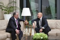 President Emomali Rahmon Meets with President Ilham Aliyev in Baku