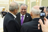 Emomali Rahmon, Masoud Pezeshkian meet on sidelines of CIS summit in Turkmenistan